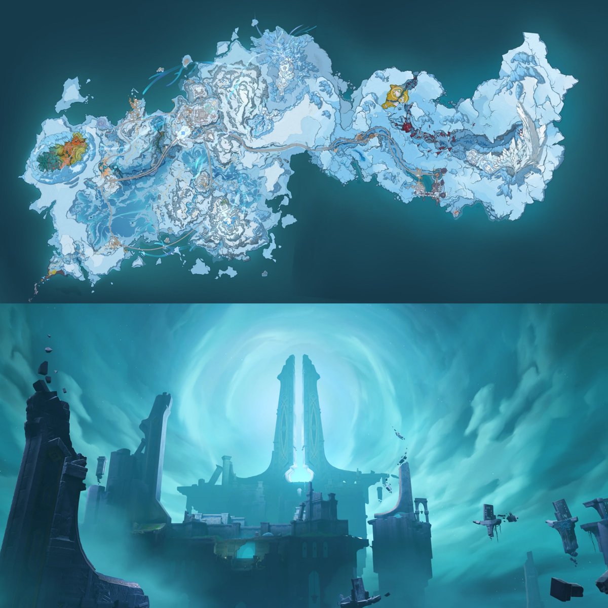 AboutSnezhnaya's tweet photo. SNEZHNAYA MAINLAND WILL BE COMPLETED IN 7.2

We should get a DLC Map for Hyperborea in future versions based on past info

#GenshinImpact https://t.co/SIgCXuWf8D