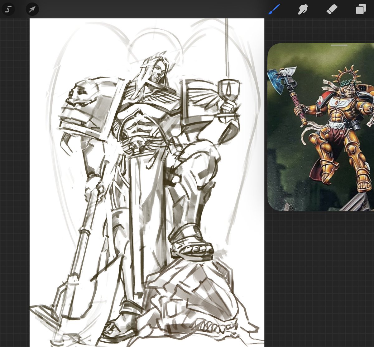 JaxKydra's tweet photo. Chapter master dante wip https://t.co/yAtCRKHqCz
