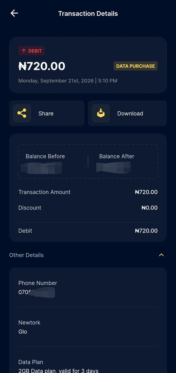 vanderdefreak's tweet photo. I subscribe @GlobacomNigeria 2GB N720 plan with @moniepointng app. I noticed recently, I had to do the plan twice daily (4GB). This is not normal based on my average consumption. Today I found out, everytime I bought the plan, @moniepointng would send me 1GB instead💔💔 https://t.co/hdIGp7dTMR