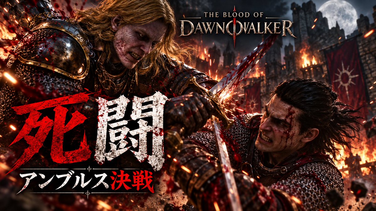 Garivantommy's tweet photo. 公開されたよー！🎮

ついにアンブルスとの決闘！

でも、この勝利までに払った代償が大きすぎる…🥲

▶️https://t.co/B00pDSuJik
#TheBloodOfDawnwalker https://t.co/kvJLoydnKV