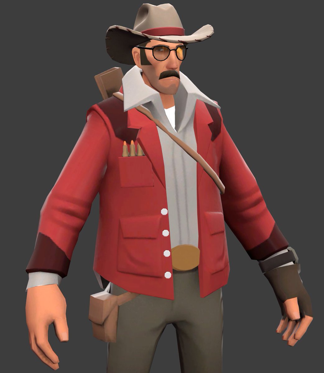 CyanPlastic's tweet photo. work in progress sniper set for team fortress 2! https://t.co/eB5AY7yz8H