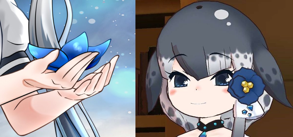 RE_Indigoyx's tweet photo. @Abzu2s4l 手に持っている花は、パーティードレスの飾りです〜 https://t.co/aKQ0nvvG9C