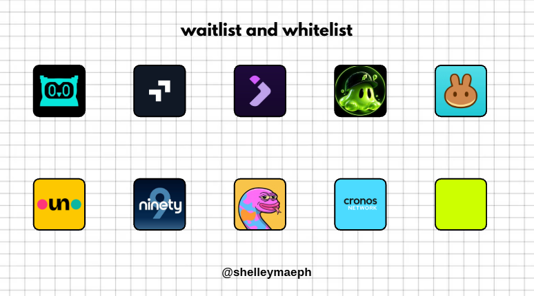 shelleymaeph's tweet photo. projects with early access waitlist and whitelist spots just opened

>@SmartXTerminal - personalized social trading app for memes, perps, stocks and prediction markets, backed by @yzilabs. Waitlist just opened with rank rewards and early app access. https://t.co/gyQukNEL3U
>@Tickr_co - RWA perpetual DEX for commodities, equities, pre-IPO and more onchain 24/7. Early access waitlist live now. https://t.co/J3nuir9bQE
>@jumperapp - cross-chain smart money app (swaps, bridges, yield) from the https://t.co/i7bhBuLpN9 team. New whitelist for early access and leaderboard climb just live. https://t.co/lRixMOzYvJ
>@gloopyfinance - non-custodial swap and bridge on Robinhood Chain. Waitlist opened this week, early wallets get priority. https://t.co/3331EuBK46
>@PancakeSwap - Pre-Access Portal for tokenized indirect exposure to private companies before IPO, fully onchain via Binance Wallet. New access layer just launched. https://t.co/1WgAJxtrUx
>@BungeeExchange - liquidity marketplace opening founding traders waitlist for proven perps hands. Early access + permanent perks for selected. https://t.co/xEE7Hztvr7
>@ninety9pad - fair launchpad on Arc Mainnet with public airdrop registration. Waitlist and genesis allocation still open. https://t.co/ZDgKeOV8lv
>@Slippyclub - NFT whitelist for the multi-personality snake collection on Robinhood Chain, with IP utility and game path. Spots open now. https://t.co/8CKL3Bh923
>@CronosNetwork - Cronos Launch live as new token launchpad path into https://t.co/Z6uhUbbKbl app. Fresh access for graduates and new tokens. https://t.co/hdTgcY9bbD
>@cifer_security - Ghost whitelist and free mint eligibility on Robinhood Chain for quantum-resistant privacy NFTs. Holder check live. https://t.co/5pshuApZZu
