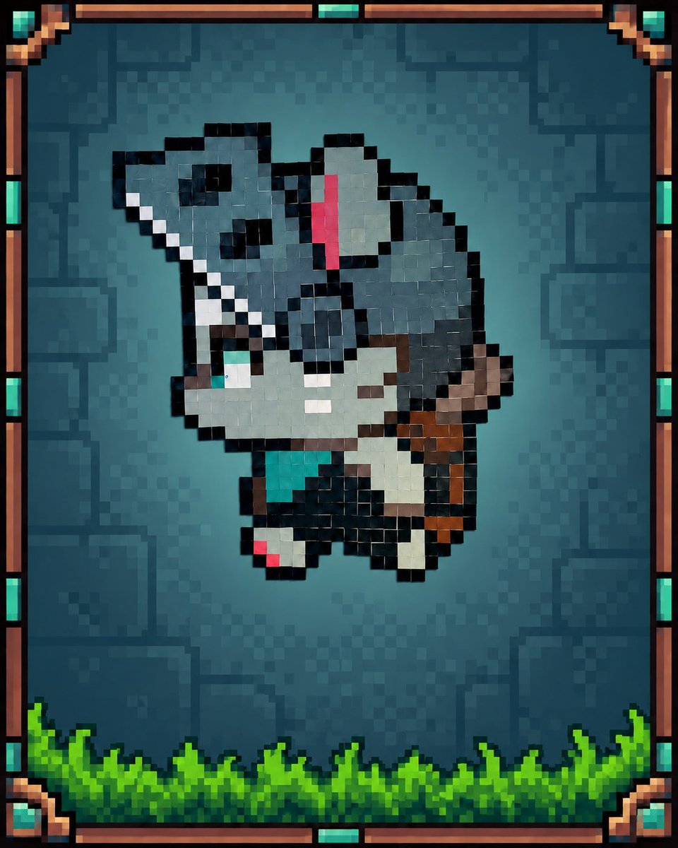 DarkDeep_Galaxy's tweet photo. @PxPaws @YieldFields_RH @onchainheroes I genuinely loved the game, so the kitty now lives on my wall 😸 Was short on time..... but keep adding details

Included a little AI makeover of the handmade piece too(last image) Feels like people are forgetting you can still make stuff with your own hands 👐 https://t.co/5fswDBWKNS