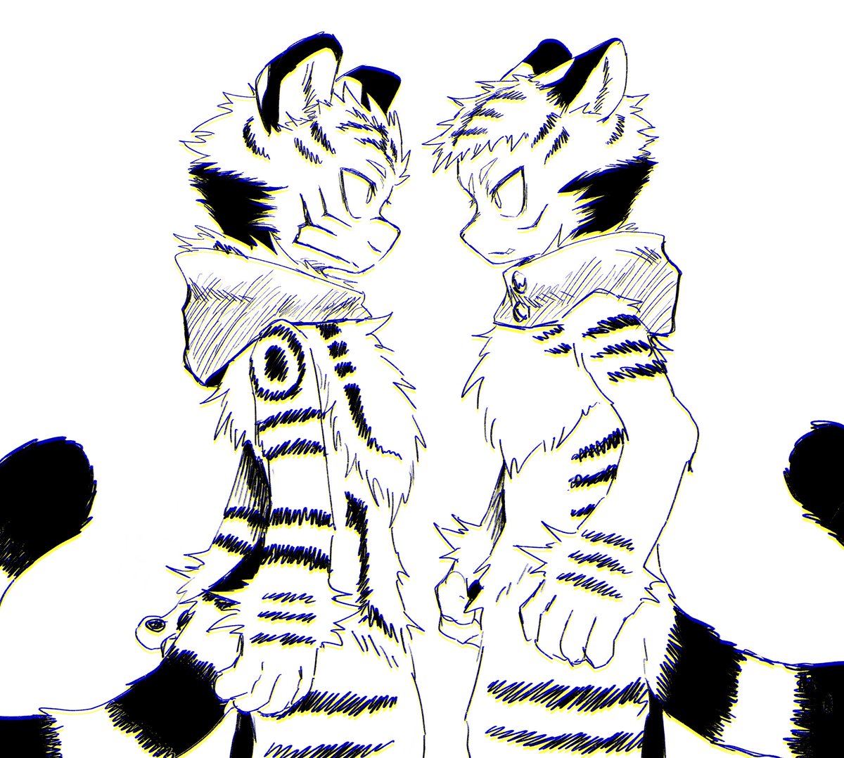 ggggg106ggggg's tweet photo. 🐯と🐺と   2枚目ちょっと注意⚠ https://t.co/CQAvHyRUZ7