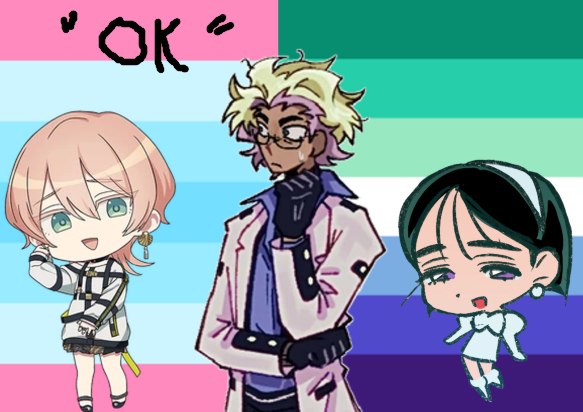 suacide11037's tweet photo. i made a flag for gay trans guys whose favorite characters are Vega, sua and muu and also say ok a lot https://t.co/USUpmmYvrX