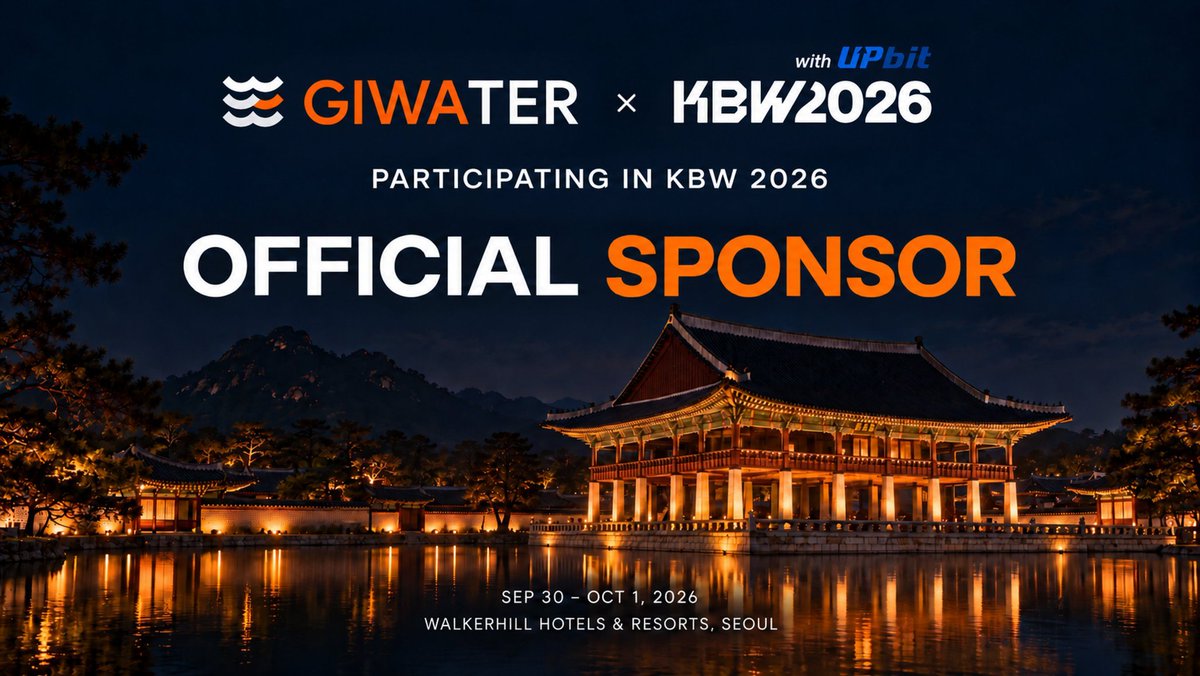 KOREAalphaDEGEN's tweet photo. GIWATER ❤️ KOREA alpha DEGEN
⚜️ KBW2026 무료 티��� 2장 Giveaway

✅️ 기한 : 9월 26일(토) 15시

✅️ 참여방법
1. 팔로우 두곳 : @KOREAalphaDEGEN &amp; @GiwaterFinance
2. 본 포스팅 좋아요, 댓글, 리트윗(인용) 

✅️ 선정
본 포스팅 댓글 중에서 추첨(2명) https://t.co/DK8Dwr6TNt