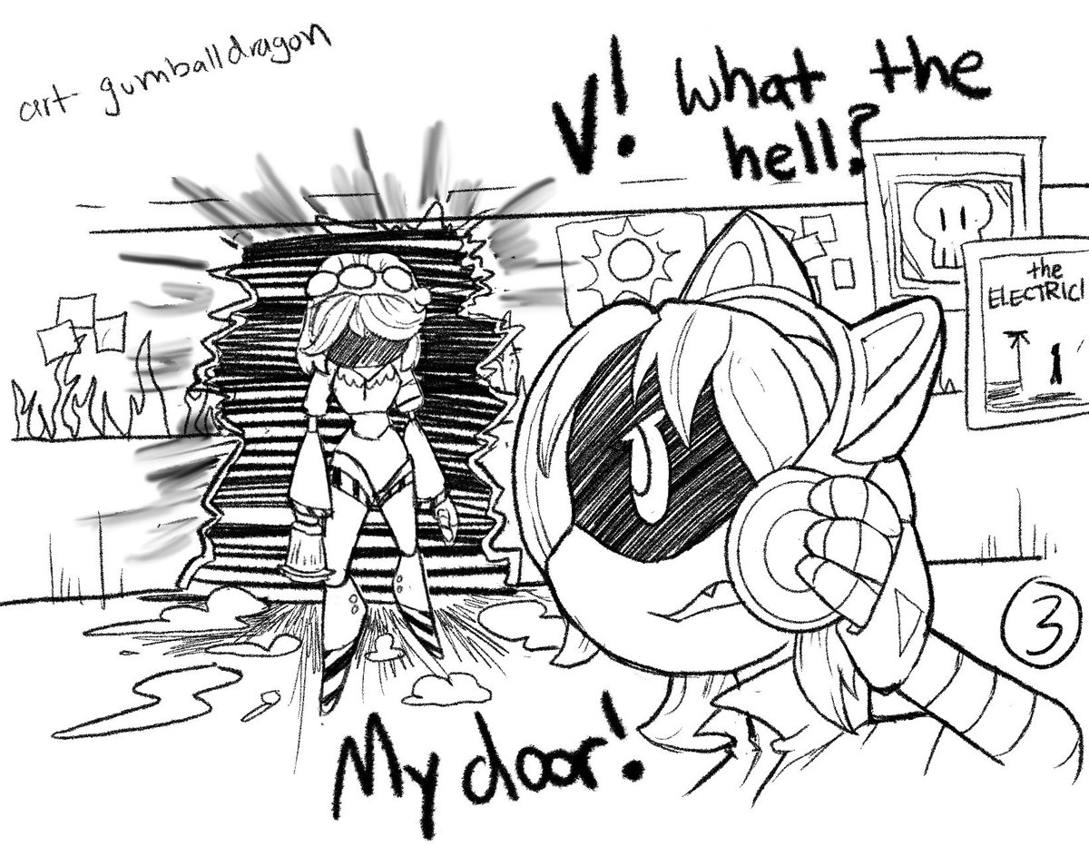 Nuzidragon's tweet photo. Here it is, my biggest #preguzi project yet. 
#Uzidoorman is just hanging out in her room when she gets an unexpected visitor. #vuzi In this story, N and Uzi are already married, so implied #nuzi and #envuzi 
#serialdesignationV #murderdrones #murderdronescomic 1/5 https://t.co/8Wvpx1amaJ