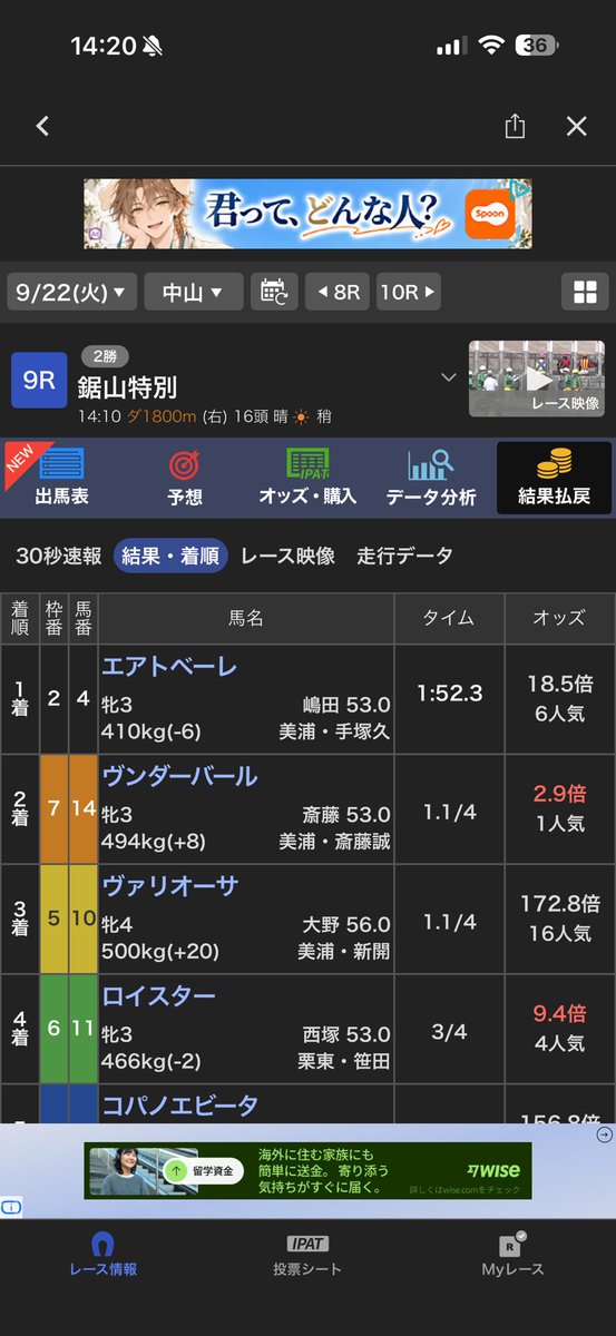 MADAO_keiba's tweet photo. やったあああああああ https://t.co/XMpT003Q5C