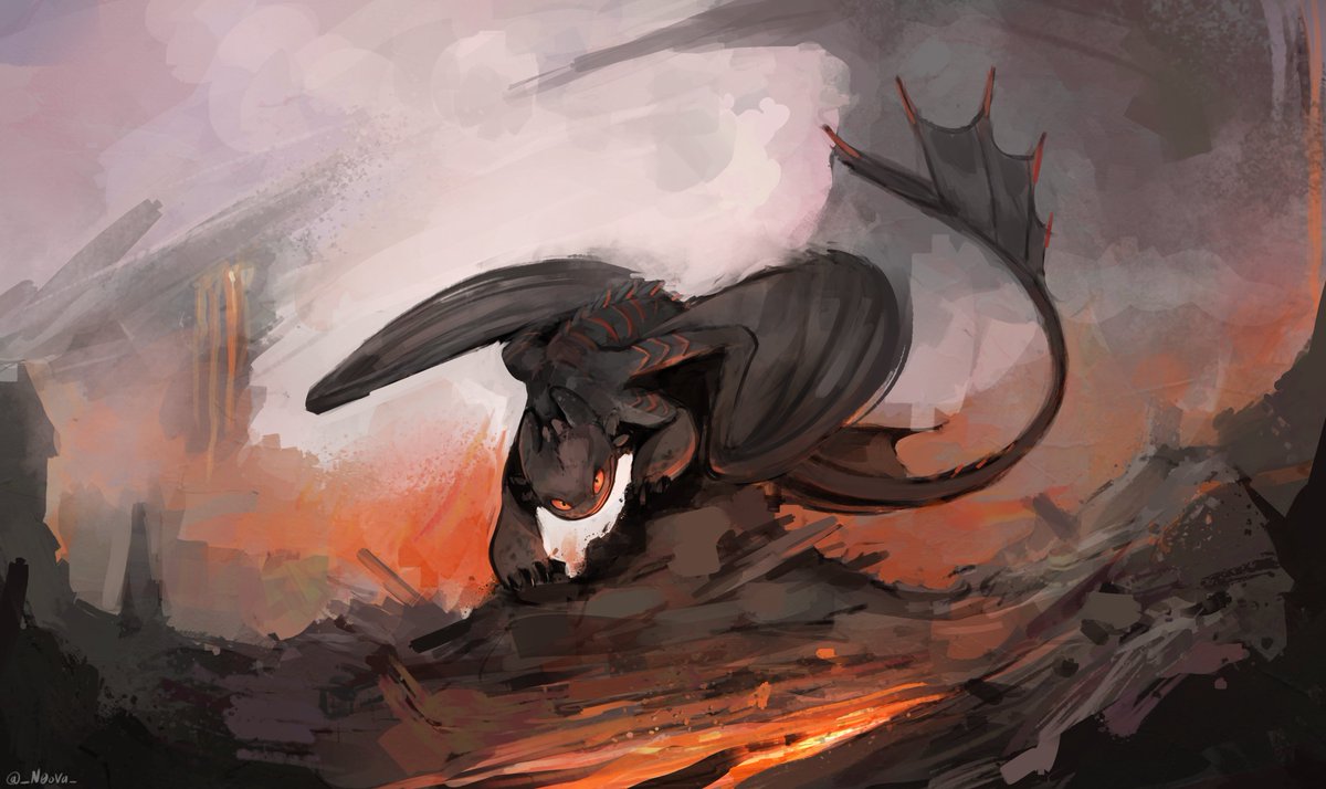 _N0ova_'s tweet photo. Volcanic fury - Commission 🔥
#httyd #nightfury #commission #art #digitalart https://t.co/nV4cJg0544
