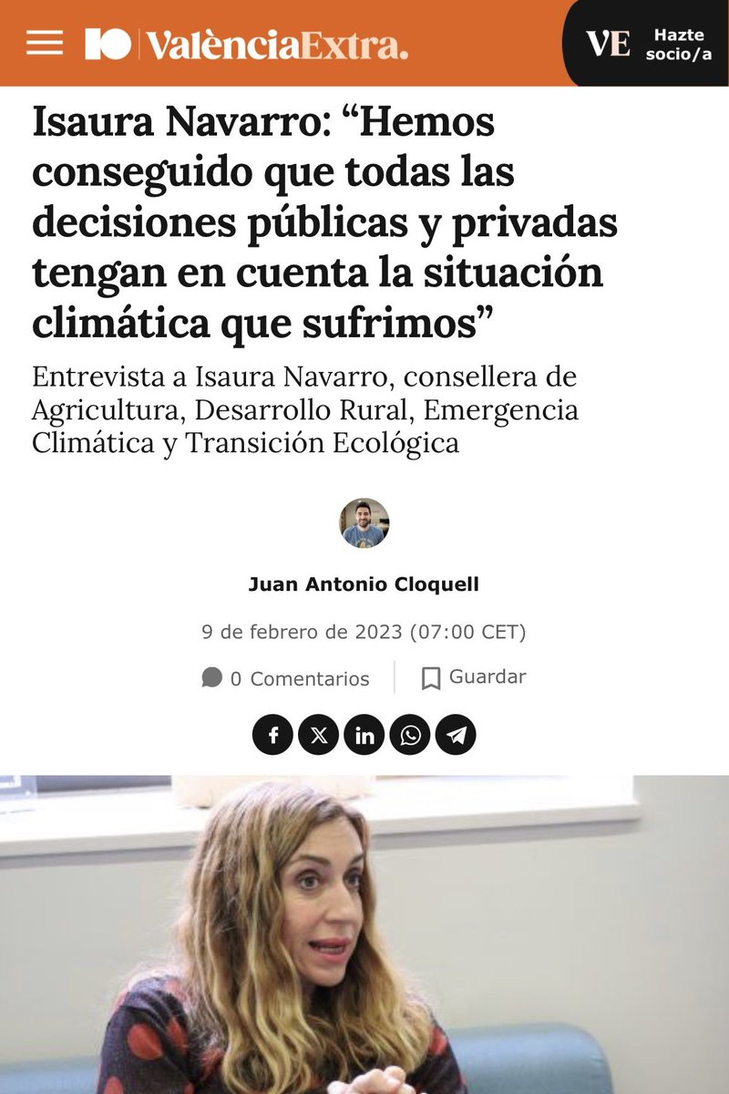 FloresJuberias's tweet photo. @compromis ostentó la Conselleria de Agricultura, Desarrollo Rural, EMERGENCIA CLIMÁTICA Y TRANSICIÓN ECOLÓGICA de la Generalitat Valenciana durante CUATRO de los cinco años anteriores a la catástrofe del 29 de octubre. 

Su primera Consellera (2019-2022) fue Mireia Mollà. Diplomada en estadística y con experiencia laboral como representante de una editorial y administrativa en sendas empresas de mensajería y de calzado.  

Fulminada por rencillas internas, su segunda consellera fue Isaura Navarro (2022-2023). Abogada de Comisiones Obreras y con experiencia como Secretaria autonómica de Salud Pública durante la pandemia (durante la cual murieron 10.528 valencianos). 

Digo yo que si toca devolver sueldos de políticos inútiles, igual habría que empezar por alguna de estas dos.