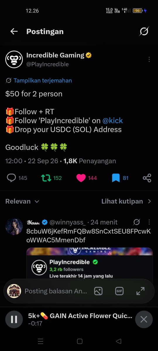 beruanxeazy's tweet photo. @PlayIncredible @kick Done ✅✍️ 

3EEyFdNKXYjiY6fisTzUFWJm9iHPjf25SFfkv41BSTnV https://t.co/Xg2wxreQ7n