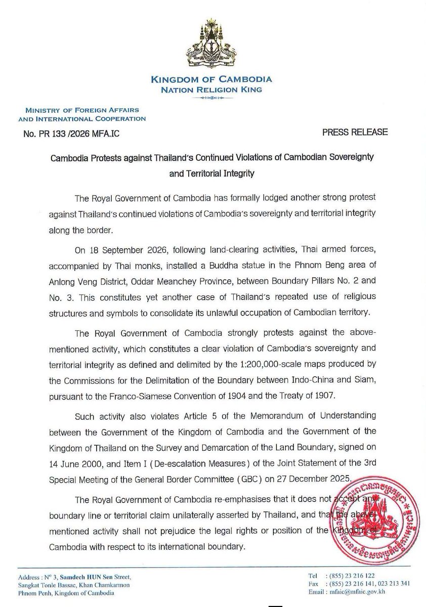 jeyj47495's tweet photo. @Thenationth Thailand invaded Cambodia https://t.co/jUvm23NZ7F