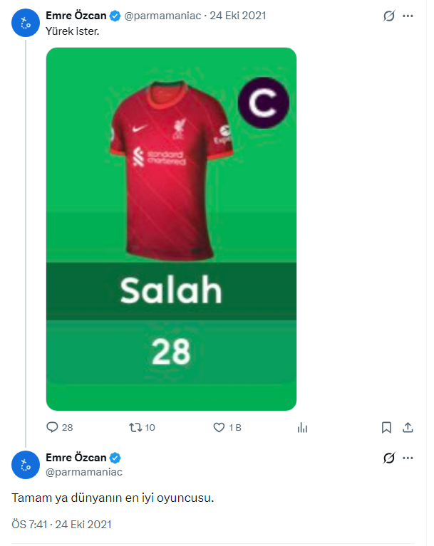 tserdarsx's tweet photo. Konu Trabzonspor olunca Salah'ın kariyeri tartışılıyor fakat normal şartlarda en iyisi Salah. Ben demiyorum kendisi öyle diyor. https://t.co/PwgFTvl6BB
