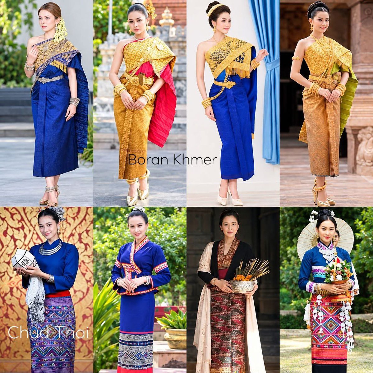 SovanRatana_'s tweet photo. Sbai Khmer Vs Chud Thai - Khmer traditional costumes are a beautiful reflection of Cambodia’s rich culture and heritage. Their elegant silk fabrics, intricate patterns, golden decorations, and graceful designs showcase the creativity of Khmer artisans. Worn during ceremonies, celebrations, and special occasions, these costumes proudly preserve ancient traditions while continuing to inspire people with their timeless beauty.

#Angkorwat #ancient #Cambodia #history #cultura #khmerculture #khmer #empire #tourist #heritage