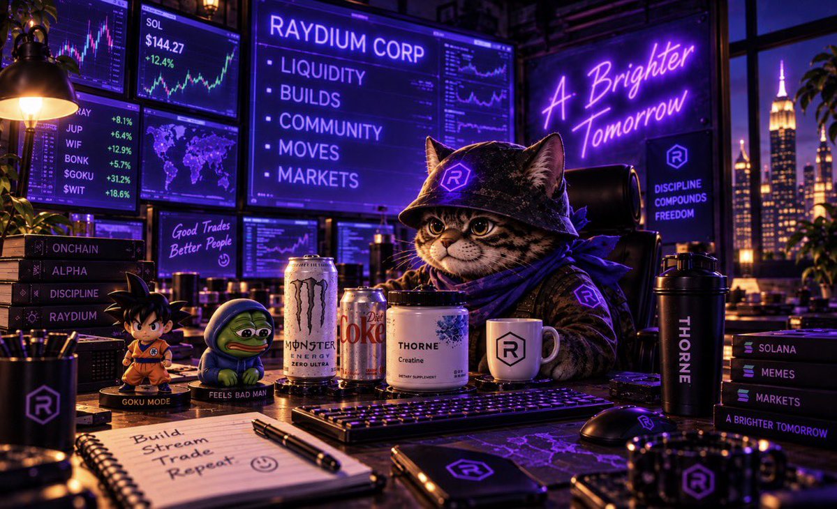 sumfattytuna's tweet photo. In the lab.  

Just gonna go ahead and self appoint myself as the leader of the Raydium Corps Paw Patrol from this point forward.  

Battle station activated, creatine and caffeine locked and loaded.

Add 🐾🪖 to your name if you're serious.  It's time to move on the offensive. https://t.co/EqpPB3r32F