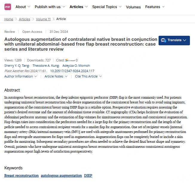 PARjournal's tweet photo. 🎀 Autologous augmentation of the contralateral breast
Can autologous augmentation improve symmetry in unilateral #breastreconstruction? 
https://t.co/mWMu4ZNsKp
Combining contralateral #fatgrafting with abdominal-based free flap reconstruction
Follow us for more in #Microsurgery https://t.co/IOmli96CMZ