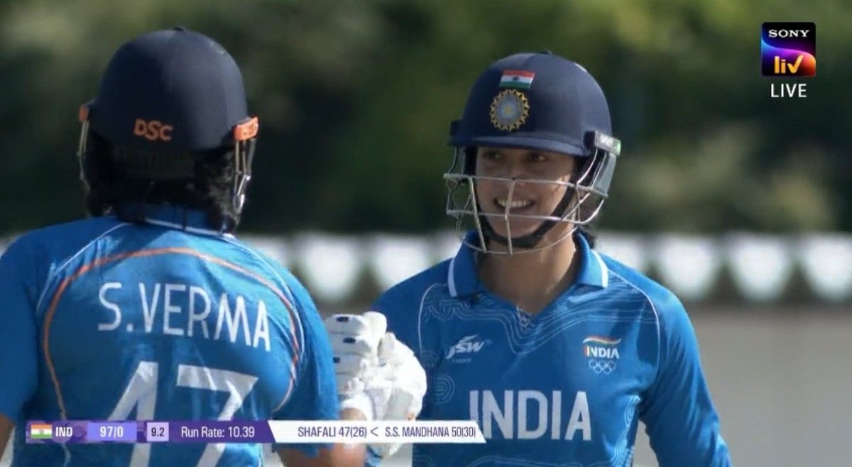 mufaddal_vohra's tweet photo. Smriti Mandhana. 🇮🇳

Fifty in Asia cup Final.🏆
Fifty in Gold medal Match.🏅 https://t.co/mzVkW4AszH