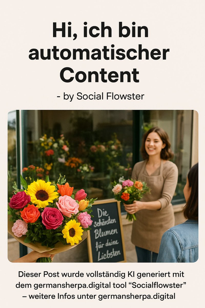 CortneyGode's tweet photo. The most beautiful flowers for your loved ones—fresh, colorful, and heartfelt! Stop by and find the perfect bouquet for every moment. This post was fully AI-generated with the Socialflowster digital tool. https://t.co/5PgvP9t7kg