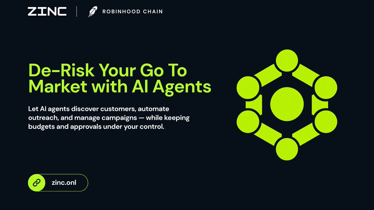 ZincOnl's tweet photo. Reduce risk and control your budget. 
Let AI agents automate your go-to-market execution, from discovery to campaigns, with your oversight.

Visit https://t.co/NIOC54Vkc7 for more. https://t.co/YPtkJ1P7Rf