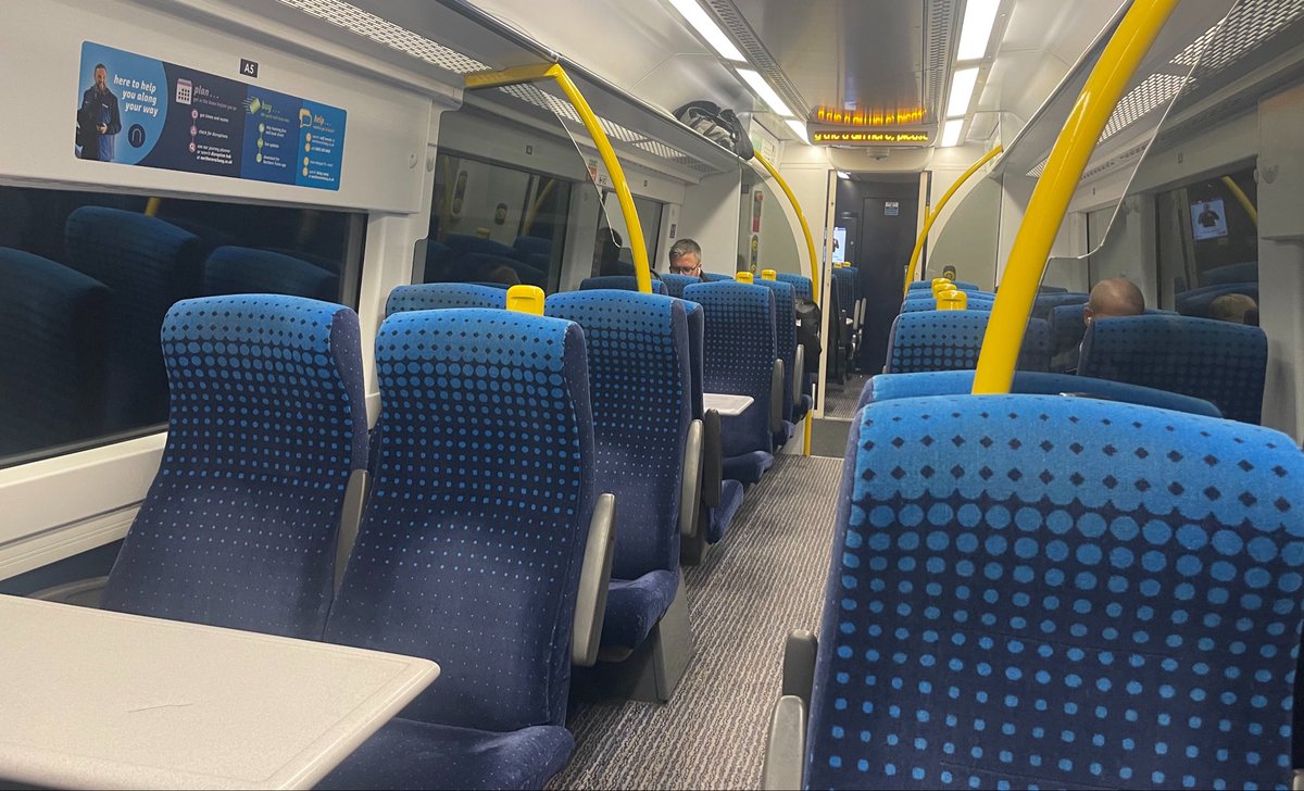 Inside a northern class 170 train
