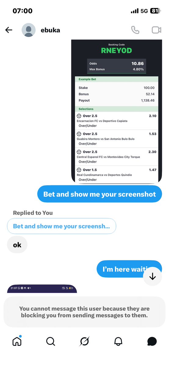 thomas0010000's tweet photo. Guys help me report this account he won 🏆 and he blocked me and we both agreed payment after winning https://t.co/6cCSzuZQKA