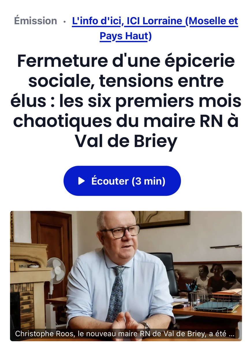 Portes_Thomas's tweet photo. Fermeture de l’épicerie solidaire, fermeture de l'accueil jeunes, baisse des subventions aux associations. 

À Val de Briey le maire Rassemblement National Christophe Roos mène la guerre contre toutes les formes de solidarité, abandonnant les plus fragiles et sacrifiant la jeunesse.
