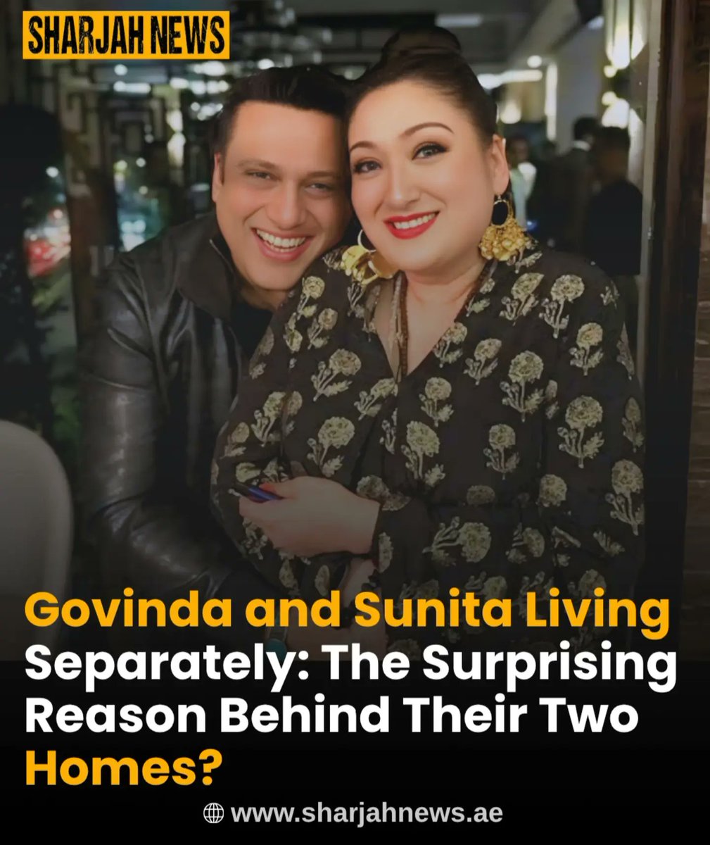 SherwoodSol3's tweet photo. Govinda and Sunita lived separately in two homes. Sunita once revealed the surprising reason behind their unusual family arrangement. Read More👇...... [Govinda and Sunita Ahuja, Sunita Ahuja, Govinda marriage, Govinda divorce buzz, Govinda affair https://t.co/SDWm4WFKSv