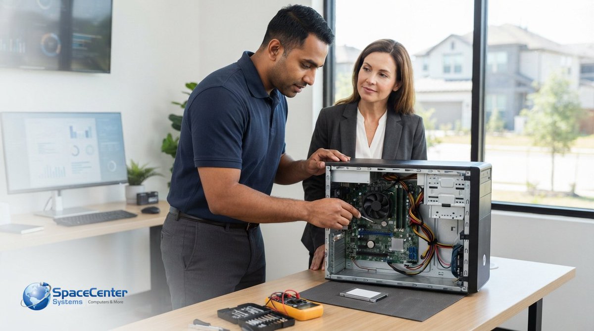 spacecentersys's tweet photo. An unplanned IT outage costs small businesses up to $22,000 per hour, proving that cheap computer repairs are often the most expensive gamble you can take.

https://t.co/b3xRUe6CVb https://t.co/P8mdlnlcn7