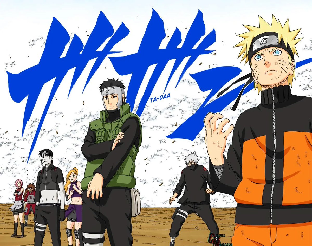 himekuraism's tweet photo. sakura suggesting team seven be reinforcements to team ten in the battle against kakuzu and hidan and the relief on kakashi's face on seeing them, awww they are so cute https://t.co/5JgkSFNKn0