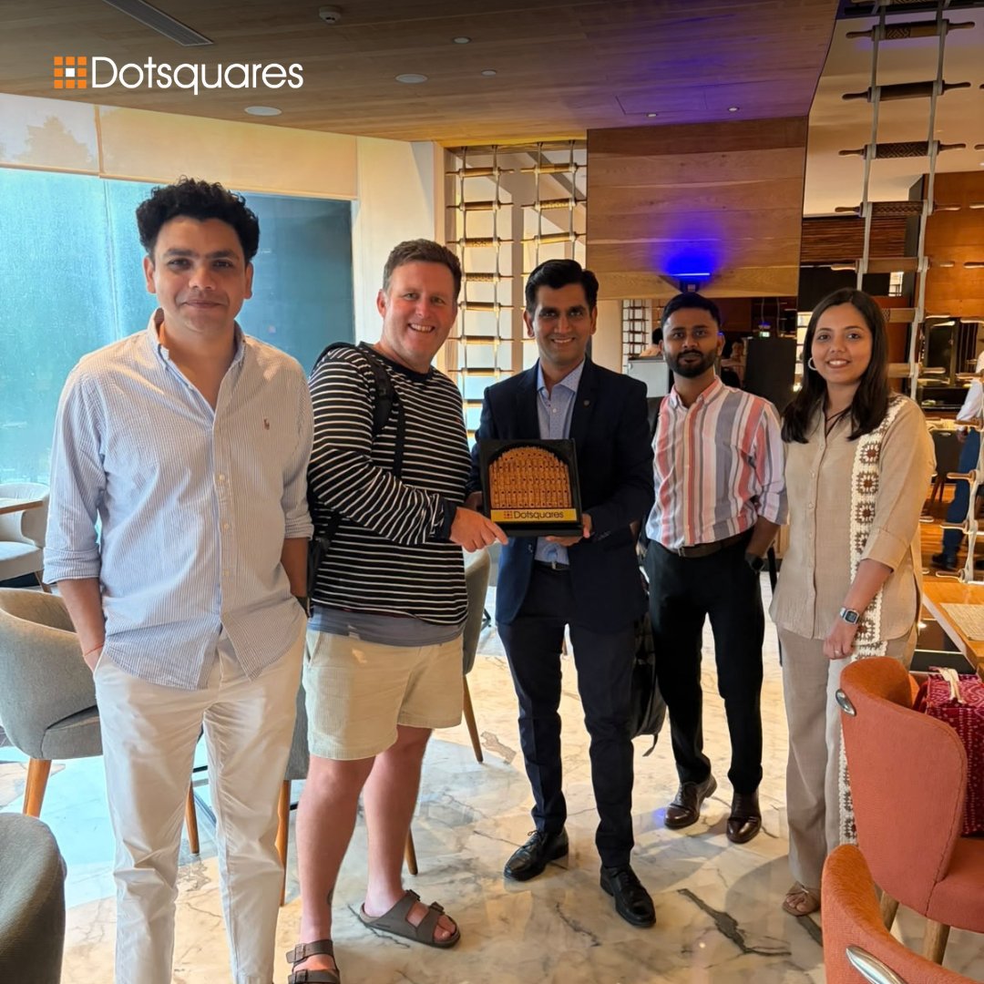 dotsquares's tweet photo. There’s something different about meeting a client in person after spending so much time building together from different parts of the world.

This time, Australia, Jaipur and Delhi came together. 🇦🇺🇮🇳

It was great catching up with Jason King, Founder & Managing Director of Kings Landscaping, Australia, during his visit to Delhi.

Our relationship started with conversations between his team in Australia and ours in Jaipur, and eventually led to us developing an app for his business.

So having Jason sit down with Aniket, Abhay, Ankit & Nikita in Delhi was a pretty special moment.

The day was filled with conversations about the app, what we’ve built so far, ideas for the future, technology, and of course, plenty of catching up along the way.

When you’re building something together, it’s rewarding to step away from screens and meetings for a while and actually sit around the same table.

Because behind every product we build, there are people, ideas, conversations and a relationship that makes it possible.

Australia to Jaipur to Delhi. Different places, one team working towards the same thing.

Really enjoyed the conversations, the ideas and the time together, Jason.

Here’s to building what comes next. 🤝

#Dotsquares #TeamDotsquares #ClientMeeting #Australia #Delhi #Partnership #Collaboration #BusinessRelationships #ClientEngagement #BusinessGrowth