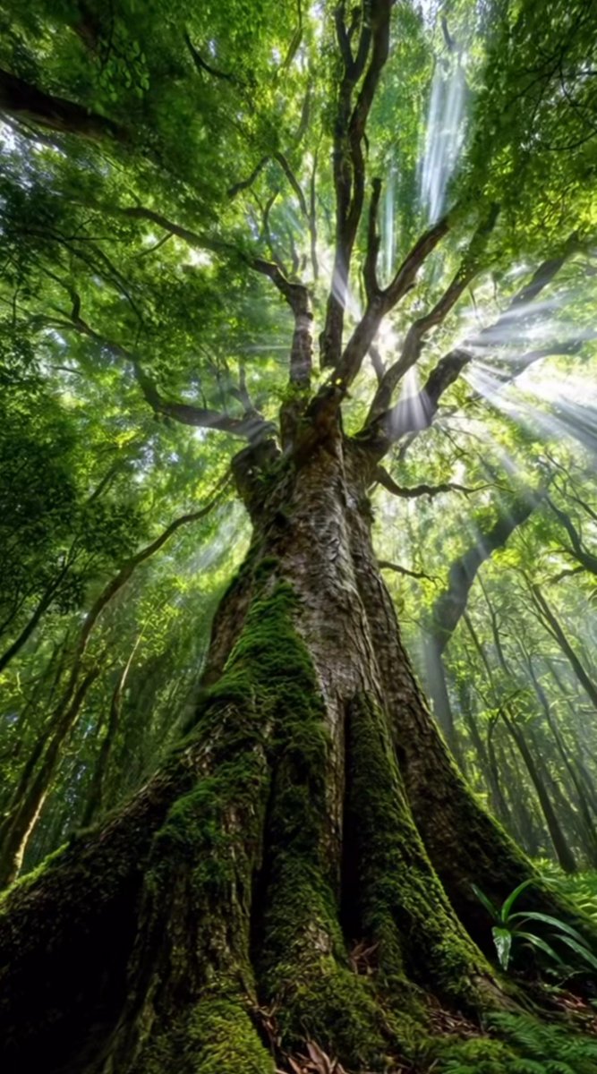 clicks1222's tweet photo. Look up. The light always finds a way through. Nature's cathedral is always open.

#ancienttree #forestlight #naturehealing 
#nature #photography https://t.co/CmDnRHpC66