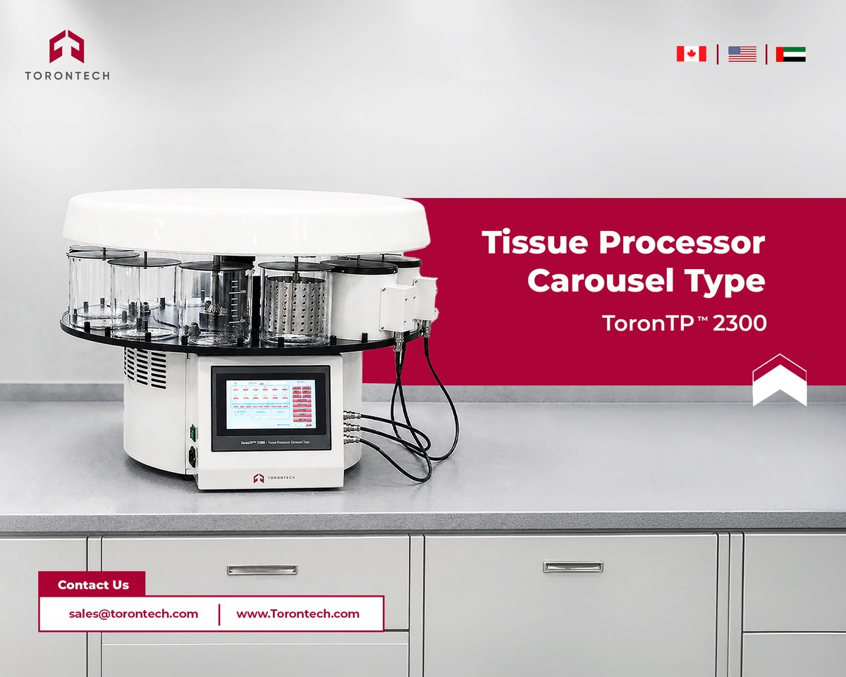 Torontech's tweet photo. Torontech ToronTP™ 2300 Tissue Processor delivers automated, reliable tissue processing for consistent specimen preparation in histology and pathology.
📩 info@torontech.com
🔗 https://t.co/cpVraeURMS
#TissueProcessing #Histology #Pathology #Torontech https://t.co/nhAAV6N0uK