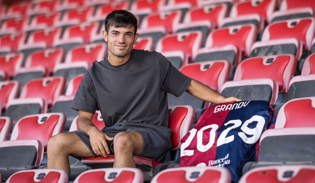t247seriea's tweet photo. OFFICIAL: Cagliari Calcio left-back Nicola Grandu (20) has signed a contract extension until June 2029.

#CagliariCalcio #SerieA #Transfers https://t.co/fkKUk0RUj3