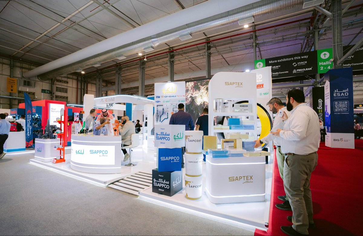 SAPPCOGROUP's tweet photo. We are proud to have showcased SAPPCO &amp; SAPTEX at the Big 5 Construct 2026, in collaboration with APLACO to showcase innovative solutions designed to meet the evolving needs of Saudi Arabia's infrastructure sector. https://t.co/YjGx4yKGch