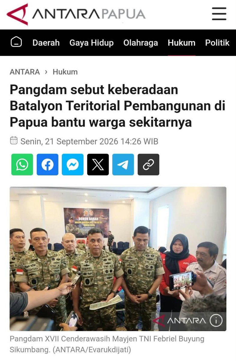 Nuriisnaw's tweet photo. TNI bukan sekadar penjaga kedaulatan bangsa, tetapi juga mitra rakyat. Dari perkotaan hingga pelosok terpencil, pengabdiannya nyata tanpa pandang suku, agama, ras, dan golongan.

Wujud Aksi Nyata https://t.co/wpYAOwjwIw