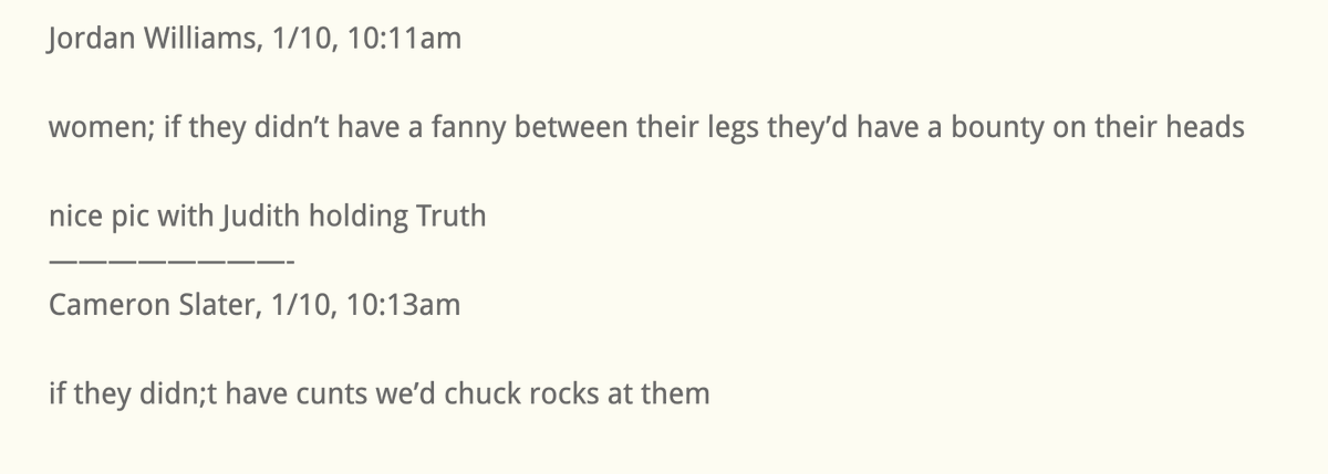 Mountain_Tui's tweet photo. @henrycooke What, Jordan Williams and his crew - who say that if women didn't have a f***y between their legs, they'd have a bounty on their heads?
#taxpayersunion #NickyHager #dirtywork #dirtypolitics https://t.co/CxN9L5vlg1