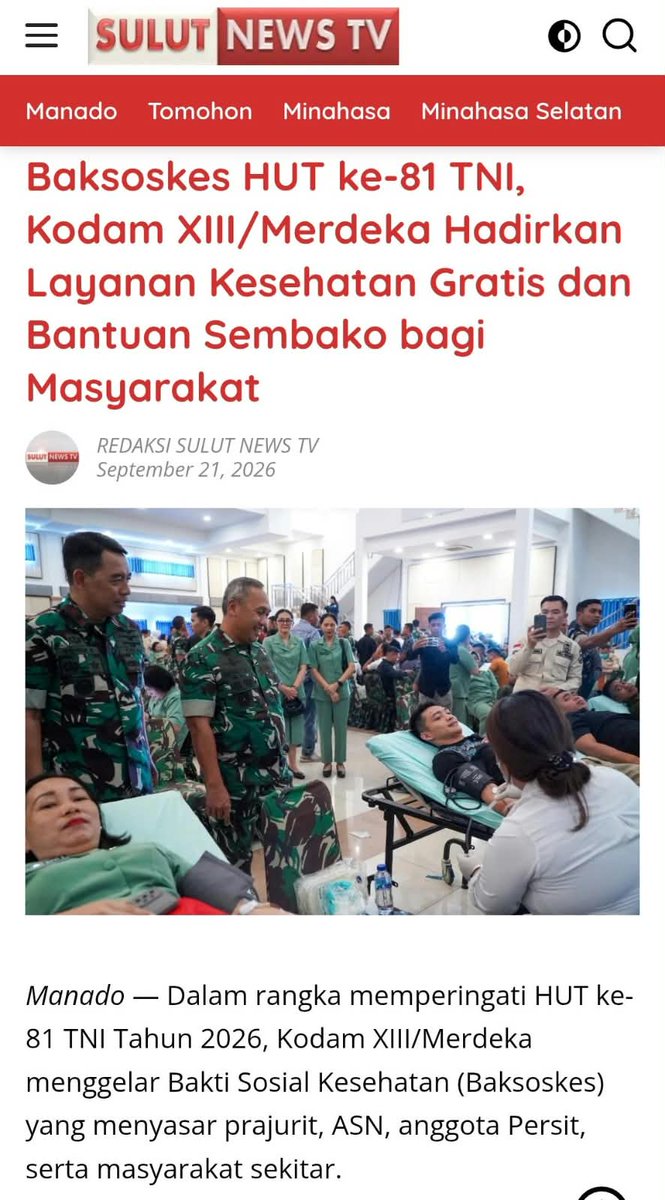 Tika_ayuu_'s tweet photo. Bukti nyata Tentara Nasional Indonesia terlihat ketika prajurit turun ke sawah. Mendampingi petani menggarap lahan dan menaikkan panen, guna swasembada pangan yang kuat.
Wujud Aksi Nyata https://t.co/NSF6qzPcV4