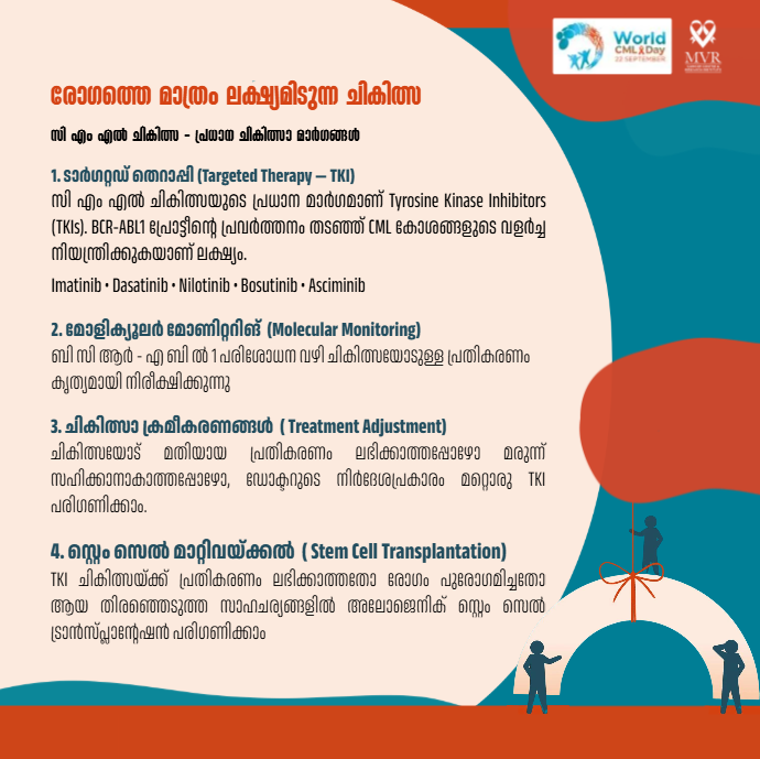 MVRCancerCentre's tweet photo. World Chronic Myeloid Leukaemia (CML) Day
CML is a type of blood cancer that can often be managed effectively with timely diagnosis, targeted treatment and regular monitoring.
Know CML. Monitor regularly. Keep hope alive.
22 September | World CML Day
#WorldCMLDay #mvrccri https://t.co/xBB45dTlQg