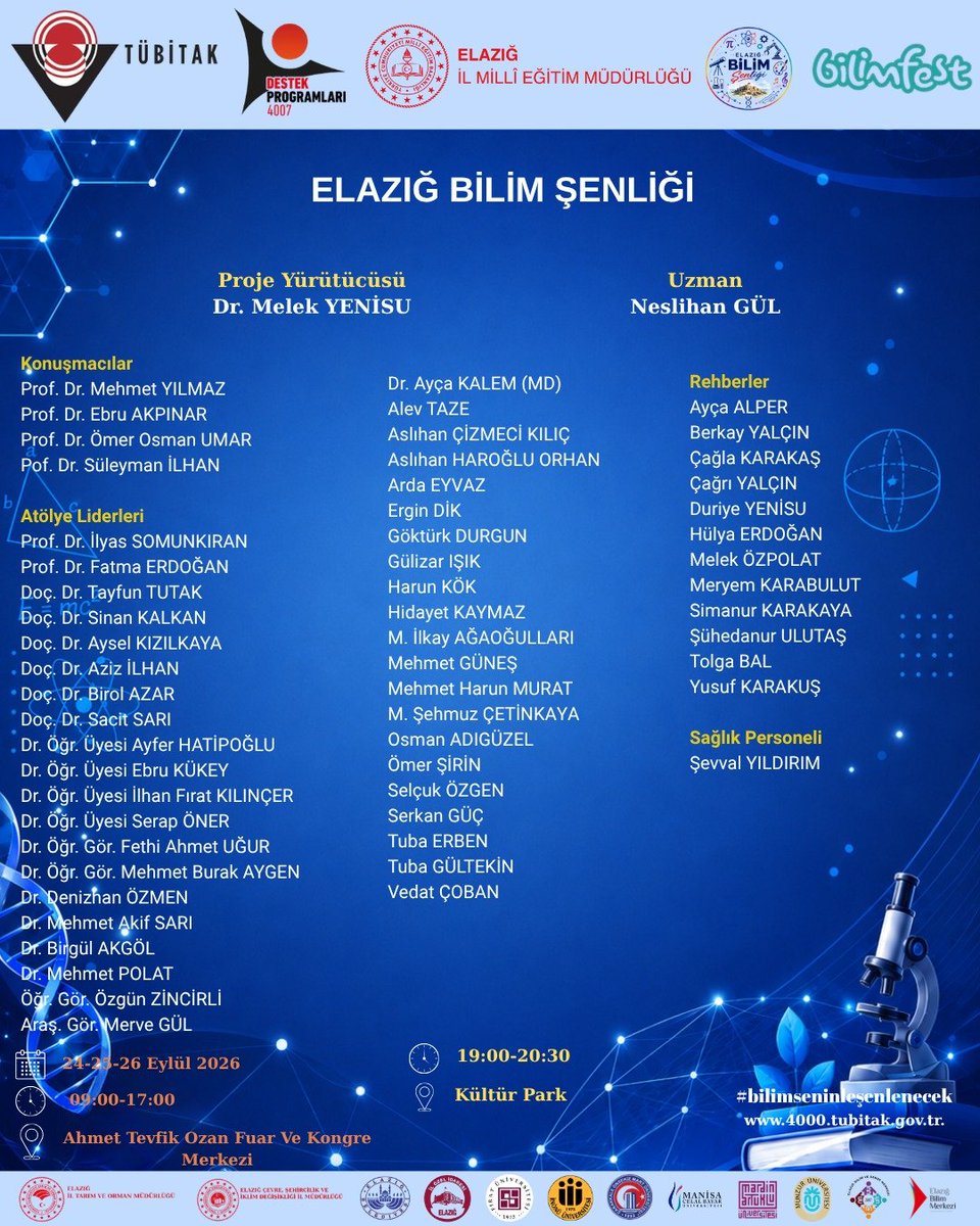 elazig_arge's tweet photo. 🔬🚀Elazığ Bilimle Şenleniyor🎉

4007 TÜBİTAK Bilim Şenlikleri Destekleme Programı kapsamında, Elazığ BİLSEM tarafından Elazığ İl Millî Eğitim Müdürlüğü adına hazırlanan Elazığ Bilim Şenliği, bilimi her yaştan Bilim Sevenle buluşturuyor! 🌱🔭
@elazigmem @gun_aziz @meb_sgb @tcmeb https://t.co/e3LORp1njQ