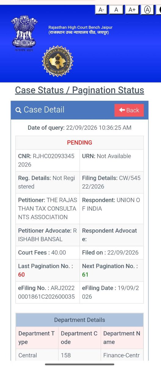 rambajajgst's tweet photo. Retweet For Support and Reach 

Writ submitted at Rajasthan High Court by Rajasthan Tax Consultants Associations For #ExtendTaxAuditdate 

Ram Bajaj
8696424223

For Regular GST Updates, Join this Group
https://t.co/SmMxCrTcJG https://t.co/T1NQDyT4ax