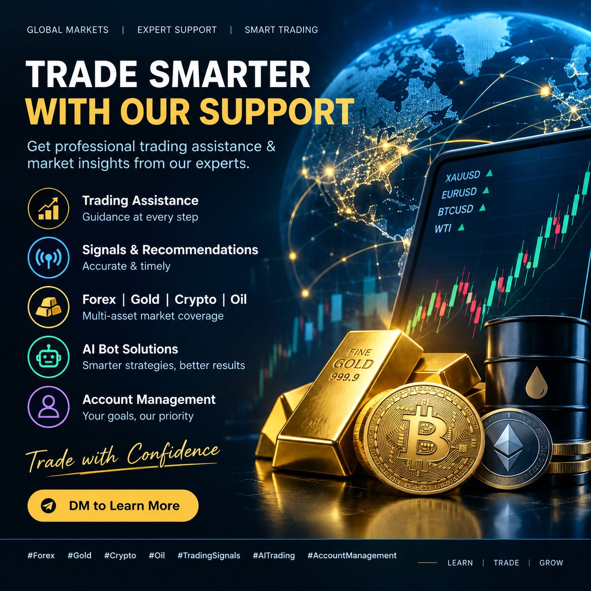 Tradeworld501's tweet photo. Trade with market-focused support.

Forex • Gold • Crypto • Oil
Signals &amp; market insights
Trading assistance • AI Bot solutions
Account management

Looking for trading support? DM to discuss your goals.

https://t.co/QXlVJNbE1O

#Forex #XAUUSD #Crypto #WTI #TradingSignals https://t.co/tJOsuzZ9tt