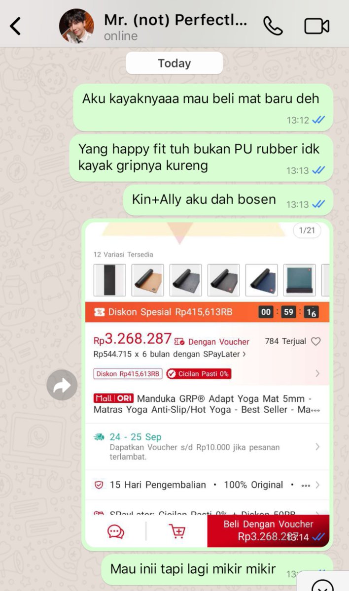 moncherstar's tweet photo. that one co-worker yang gila gila yoga tapi disupport suami https://t.co/lyDnmWPgMH