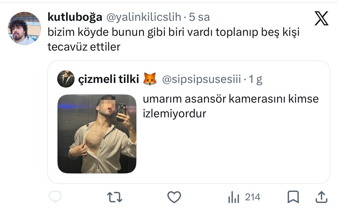 sipsipsusesiii's tweet photo. 🤣tecav*z ettiler kanzi 🤣 beş kişi hem de 🤣 tecavüz şakası kanka 🤣 anlarsın ya 🤣 çok komik 🤣 memeni açmasaydın🤣 hak ediyosun 🤣 ben bir orospu çocuğuyum kanka 🤣 https://t.co/ybSxfE3VOX