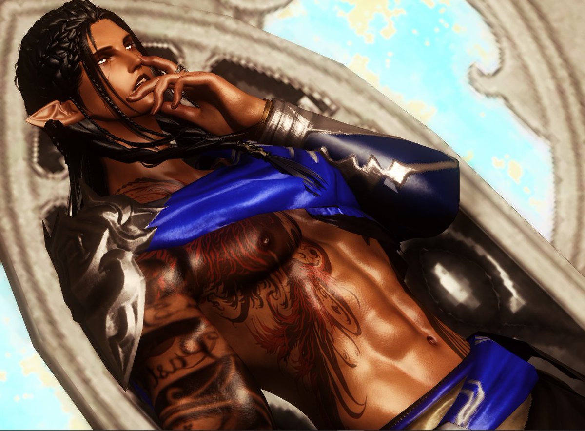RyujinHamada's tweet photo. What could be on his mind? Or who? #Elezen #gpose #ffxiv https://t.co/5bGMPWWCv0