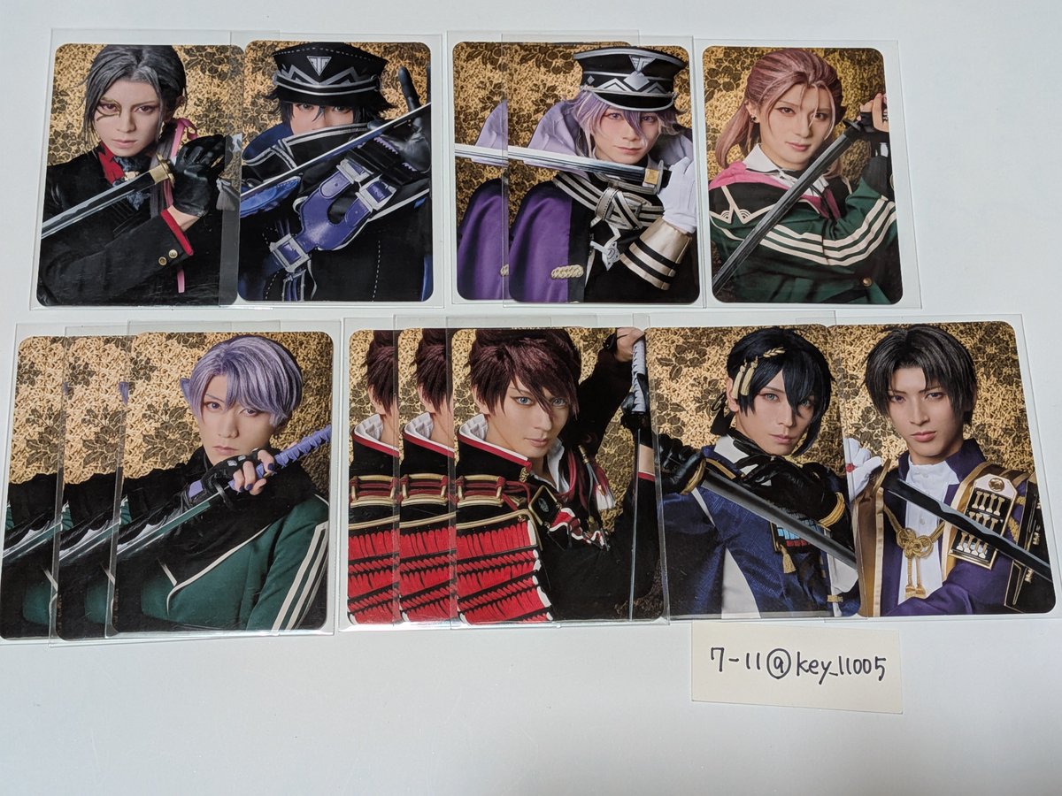 key_11005's tweet photo. @1 
【交換譲渡】
ミュージカル刀剣乱舞 刀ミュ 博覧会
ふぉとカード

譲)後家 小竜 加州 膝丸 青江 大般若 水心子 清麿 五月雨 大包平 村雲 三日月 長谷部 御手杵 今剣 南海  陸奥守 小狐丸 篭手切 桑名 大典太 蜂須賀 ソハヤ 鬼丸 蜻蛉切 一期 物吉

求)定価(＋送料)

名古屋手渡し、郵送

→ https://t.co/r9outg8wFn