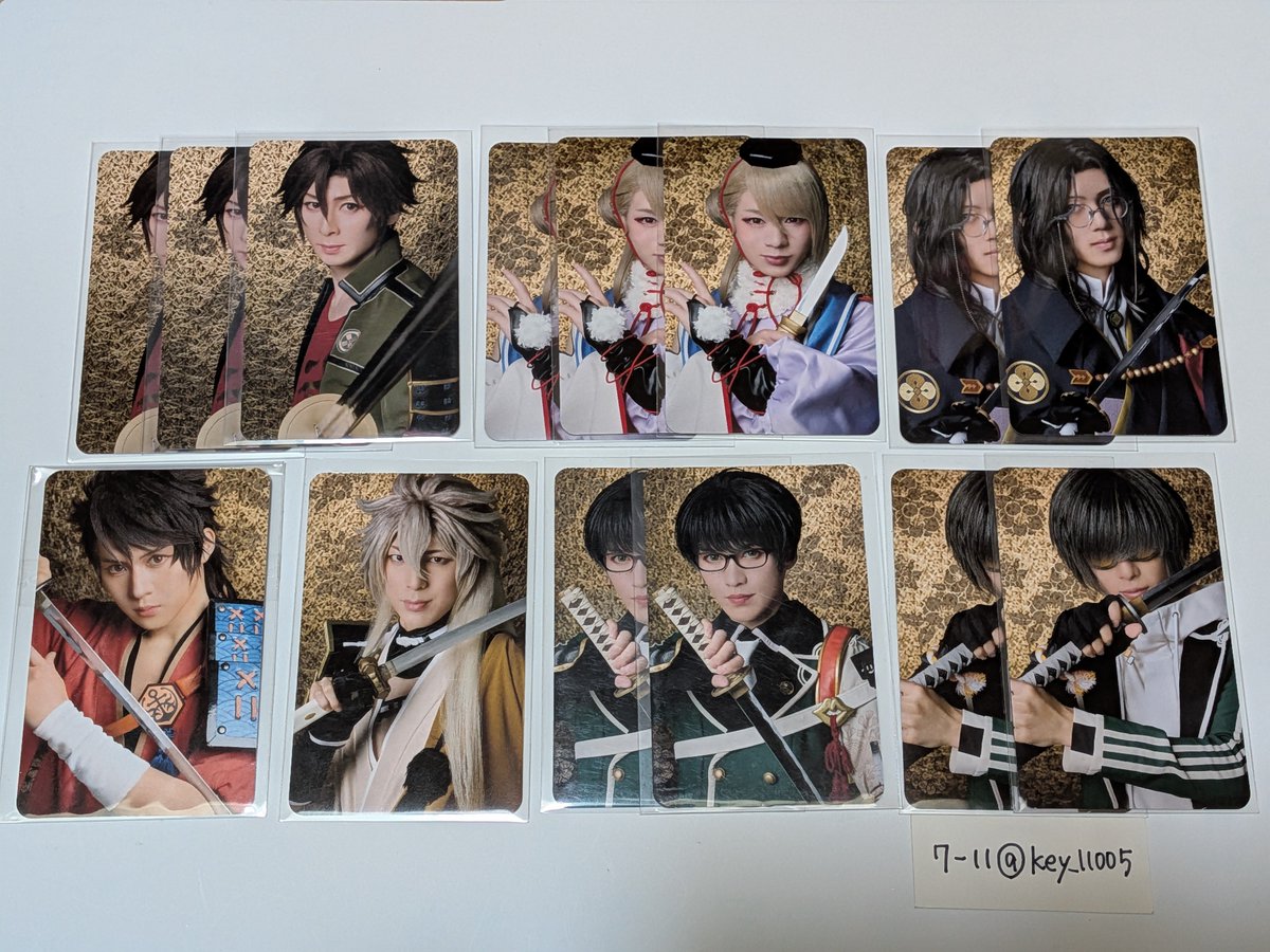 key_11005's tweet photo. @1 
【交換譲渡】
ミュージカル刀剣乱舞 刀ミュ 博覧会
ふぉとカード

譲)後家 小竜 加州 膝丸 青江 大般若 水心子 清麿 五月雨 大包平 村雲 三日月 長谷部 御手杵 今剣 南海  陸奥守 小狐丸 篭手切 桑名 大典太 蜂須賀 ソハヤ 鬼丸 蜻蛉切 一期 物吉

求)定価(＋送料)

名古屋手渡し、郵送

→ https://t.co/r9outg8wFn