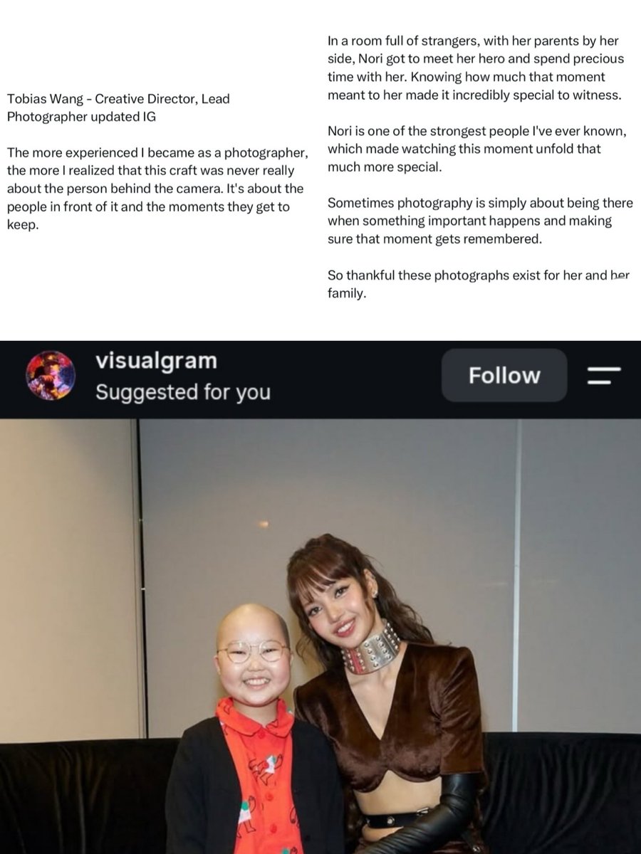 fileslm's tweet photo. mind you, nori was literally taking photos on the carpet herself and tobias wang, who is NOT lisa’s photographer, simply captured that moment for nori and her family. the fact that you disgusting people are twisting an innocent interaction at a premiere into some sinister photoshoot narrative, while dragging a sick child into your stan wars, is beyond vile. have some fucking sensitivity.