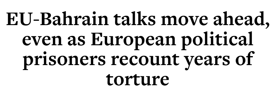 ClaFrancavilla's tweet photo. #Bahrain has been jailing and torturing two EU citizens and human rights defenders for 15 years. And what does the EU do? Seek a bilateral partnership agreement, of course: https://t.co/qOWMiDgRbc #EUGCC #GCC
#FreeAlKhawaja #FreeAlMuqdad https://t.co/dB3zWHr8Py