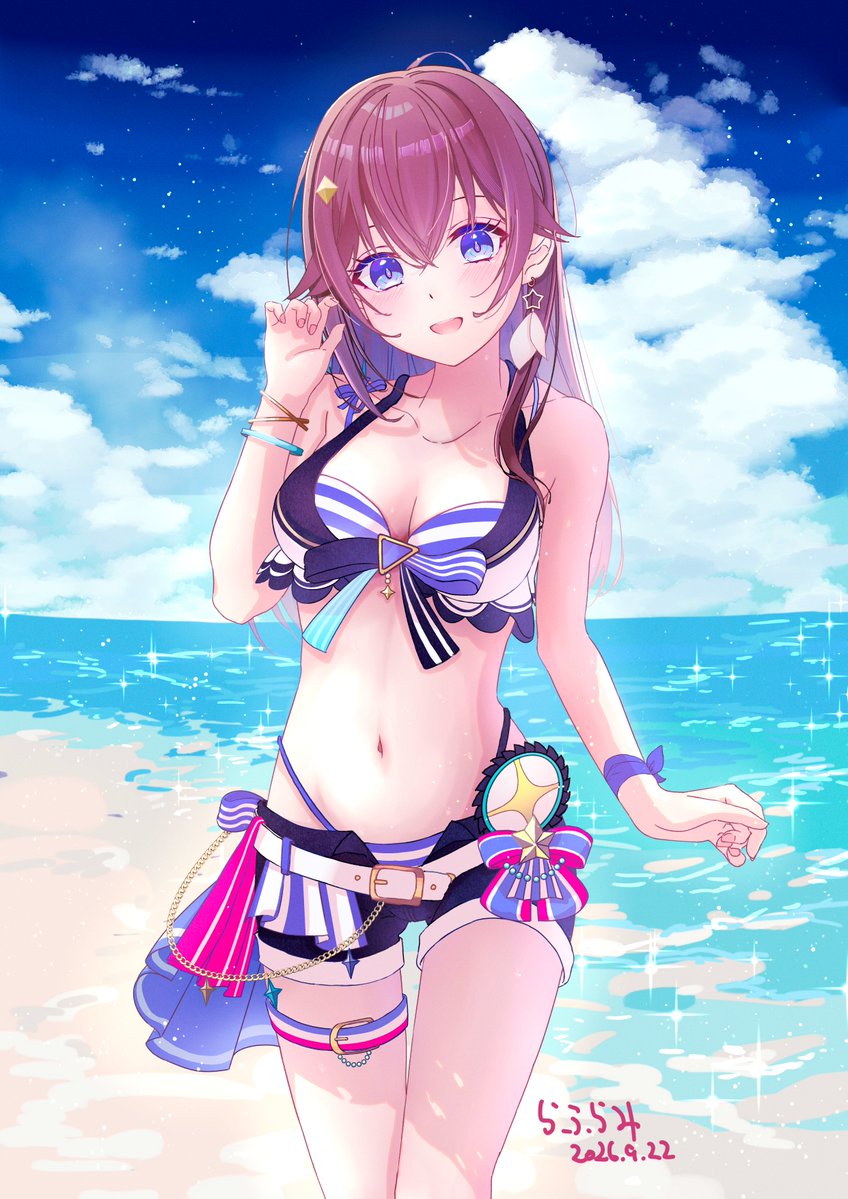 laflam1n's tweet photo. #そらArt
そらちゃん新ビジュの水着衣装を見たかったんだ。でもみつけられなかったから自作してみたよ！
公式ではそらちゃんはスカートだけど、ショーパンスタイルが好きなのでアレンジを入れてみました​(๑╹ᆺ╹)✨ https://t.co/8vZ3PquyHi